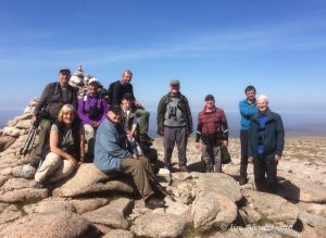 The SOS party on the Cairngorm summit (Jim Almond)